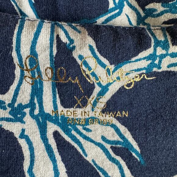 Lilly Pulitzer Adley Tank Top Tunic Lucky Bamboo Engineered in High Tide Sz XXS - Picture 8 of 13